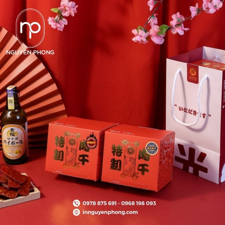 Mẫu túi giấy đựng thịt sấy nổi bật